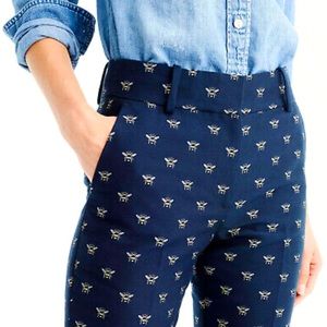 J. Crew pants with Bumblebee print